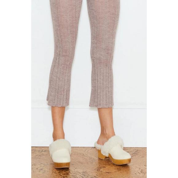 NEW MISHA & PUFF women's pillow shearling clog in string - Picture 4 of 4